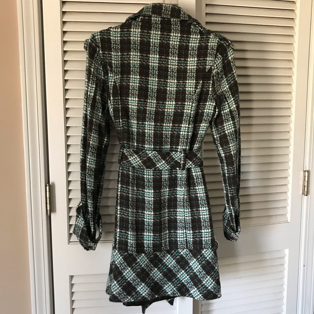 Grass Collection Long Button Jacket With Sash - image 3